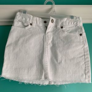 Kids Old Navy White Jean Skirt